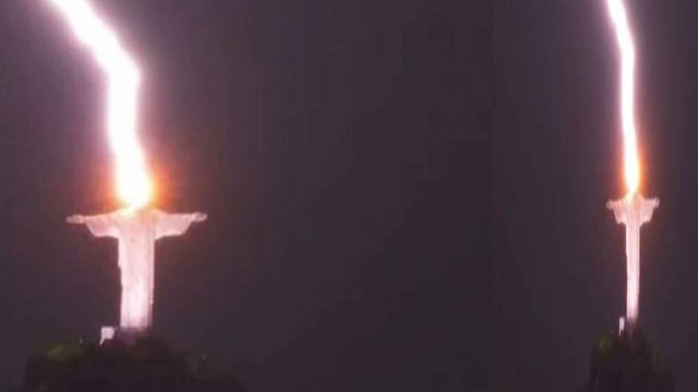 Christ the Redeemer: ত্রাইস্ট দ্য রিদিমারের ওপর পড়ল বাজ, নেইমারদের দেশে হবে কি কোনও বড় বিপর্যয়