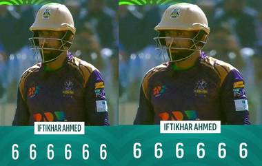 Iftikhar Ahmed Six Sixes: ওভারে ছয় ছক্কা হাঁকিয়ে নজির ইফতিকার আহমেদের, রিয়াজের ৬ বলে ৬টা ওভার বাউন্ডারি, দেখুন ভিডিয়ো