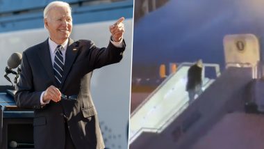 Joe Biden Falls Video: বিমানে উঠতে গিয়ে পা পিছল গেল, পড়ে গেলেন জো বাইডেন, দেখুন ভিডিয়ো