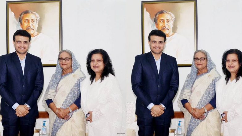 Sourav Ganguly with Sheikh Hasina: ঢাকায় শেখ হাসিনার সঙ্গে সস্ত্রীক সৌরভ গাঙ্গুলি