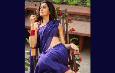 Taapsee Pannu: নীল রঙা শাড়িতে আরাম চেয়ারে শুয়ে তাপসী, কাকে ভালোবাসার হাতছানি দিচ্ছেন নায়িকা?