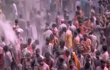 Holi 2023:  রংয়ের উৎসবে মাতোয়ারা বৃন্দাবন, দেখুন ভিডিয়ো