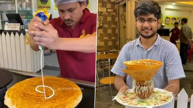 Matka Dosa: ভোজন রসিকদের চমকে দিয়ে দক্ষিণী ধোসার নতুন রূপ, সোশ্যাল মিডিয়ায় ভাইরাল মটকা ধোসা (দেখুন ভিডিও)