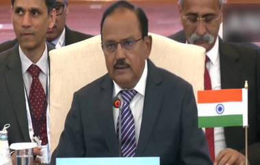 NSA Ajit Doval Blasts Pakistan: পাকিস্তানকে কটাক্ষ করে অজিত ডোভাল বলেন, সন্ত্রাসবাদ আন্তর্জাতিক শান্তি ও নিরাপত্তার জন্য মারাত্মক হুমকি (দেখুন ভিডিও)