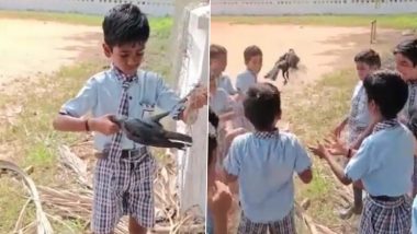 Viral Video: গোলপোস্টের জালে আটকে যাওয়া কাককে বাঁচাল স্কুল ছাত্র, মন ভালো করা ভিডিয়ো