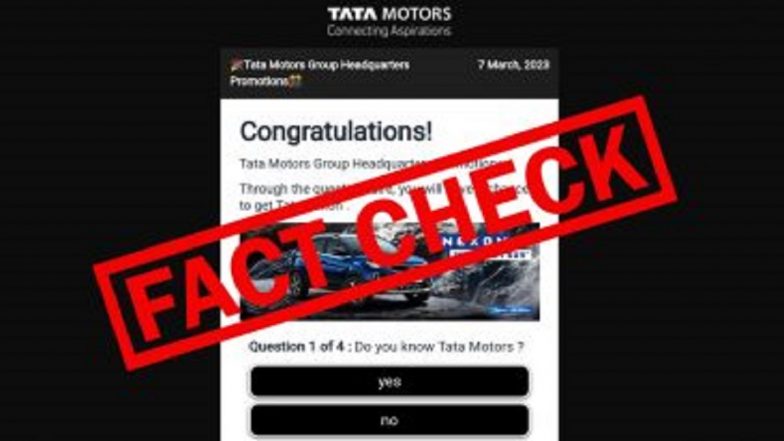 Tata Motors Group Headquarters Promotions Real of Fake?: টাটা নেক্সনের দাম কত, ভাইরাল মেসেজের সত্যতা জানুন