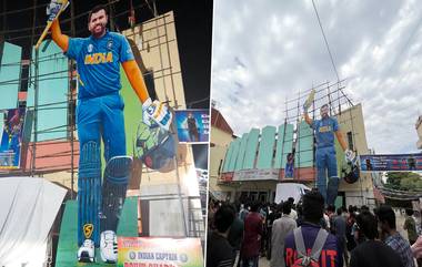 Rohit Sharma's 60ft Cutout: রোহিত শর্মার জন্মদিনে হায়দরাবাদে উন্মোচিত হল ৬০ ফুটের কাট-আউট