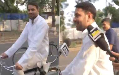 Tej Pratap Yadav: বাবার বাড়ি ফেরার আনন্দে পাটনার রাস্তায় সাইকেল চালাচ্ছেন লালুপুত্র তেজপ্রতাপ, ভিডিয়োতে শুনুন তাঁর বক্তব্য