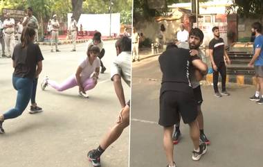 Wrestlers Protest: ক্ষুন্ন কিন্তু দায়িত্বে অবিচল! সকালের অনুশীলনে দিল্লির বিক্ষোভরত কুস্তিগীররা