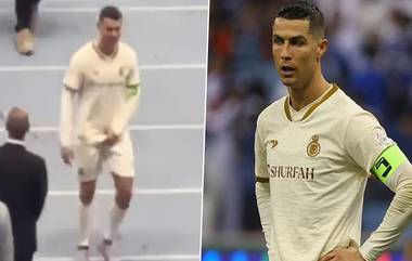 Cristiano Ronaldo Obscene: মাঠে 'মেসি, মেসি' রব শুনে ফ্যানদের উদ্দেশ্যে অশ্লীল ইঙ্গিত ক্রিশ্চিয়ানো রোনালদোর