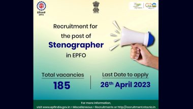 EPFO Stenographer Recruitment: ১৮৫ পদে শুরু হয়েছে EPFO স্টেনোগ্রাফার পদে নিয়োগ