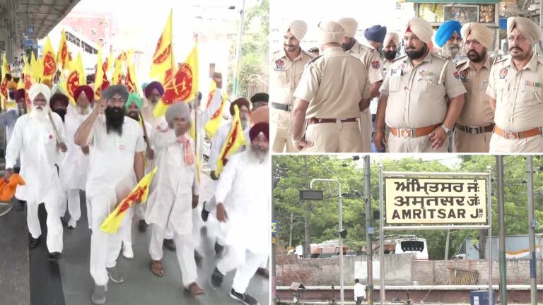 Amritsar: সংকুচিত এবং ভাঙা গমের শস্যের মূল্য হ্রাসের দাবিতে রেল রোকোতে সামিল পাঞ্জাবের কৃষক ইউনিয়নগুলি