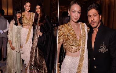 Gigi Hadid Poses With Aishwarya, Shah Rukh Khan At NMACC: শাহরুখ, ঐশ্বর্যর সঙ্গে গিগি হাদিদ, ভাইরাল ছবি