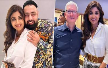 Shilpa Shetty Poses With Badshah, Tim Cook: মুম্বইতে অ্যাপলের গ্র্যান্ড ইভেন্ট, টিম কুক, বাদশা-র সঙ্গে গ্ল্যামার ছড়ালেন শিল্পা