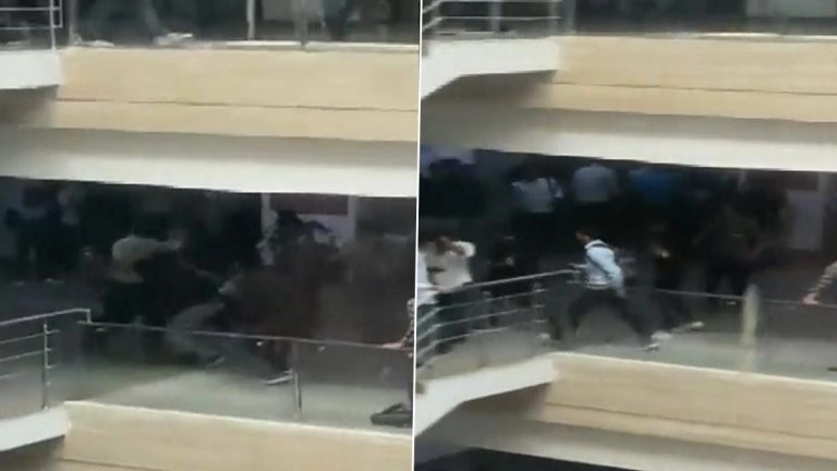 Viral Video: উত্তর প্রদেশের গ্রেটার নয়ডায় প্রথম ও দ্বিতীয় বর্ষের ছাত্রদের মধ্যে সংঘর্ষ, ভিডিও হল ভাইরাল (দেখুন ভিডিও)