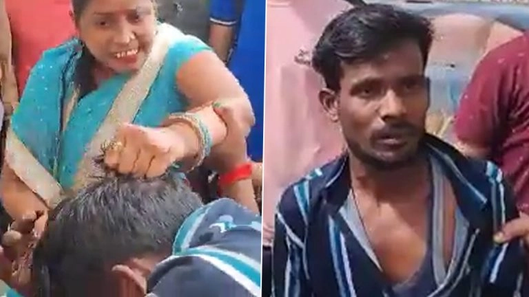 Uttar Pradesh Viral Video: রাস্তার মাঝে অটো চালককে জুতো পেটা করছেন মহিলা, প্রকাশ্যে এল কারণ