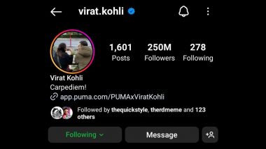 Virat Kohli's 250M Followers in Instagram: প্রথম এশীয় হিসেবে ইনস্টাগ্রামে ২৫০ মিলিয়ন ফলোয়ারের মাইলফলক বিরাট কোহলির