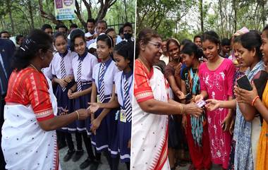 President Droupadi Murmu: গাড়ি থেকে নেমে রাস্তার ধারে থাকা পড়ুয়া ও শিশুদের সঙ্গে কথা রাষ্ট্রপতির, দেখুন দ্রৌপদী মুর্মুর জঙ্গল ভ্রমণের ভিডিয়ো