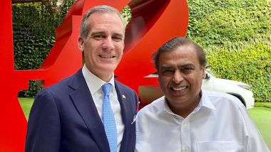 US Ambassador Eric Garcetti and Mukesh Ambani: আম্বানির সঙ্গে বৈঠকে মার্কিন রাষ্ট্রদূত, ভারত-আমেরিকা যৌথ অর্থনীতির নতুন পথ অন্বেষণ