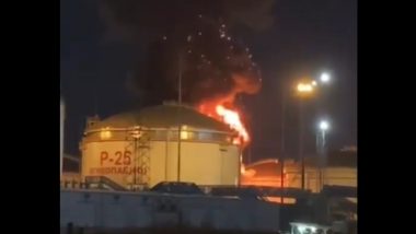 Fuel Depot on Fire in Russia: দেখুন, রাশিয়ার ক্রিমিয়া সেতুর কাছে জ্বালানি তেলের ডিপোতে আগুনের ভয়াবহ ভিডিও