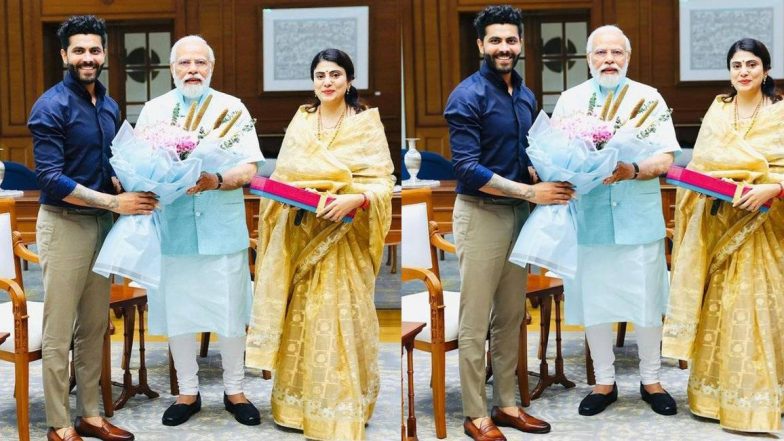 Narendra Modi with Jadeja: প্রধানমন্ত্রী নরেন্দ্র মোদীর সঙ্গে দেখা করলেন সস্ত্রীক রবীন্দ্র জাদেজা