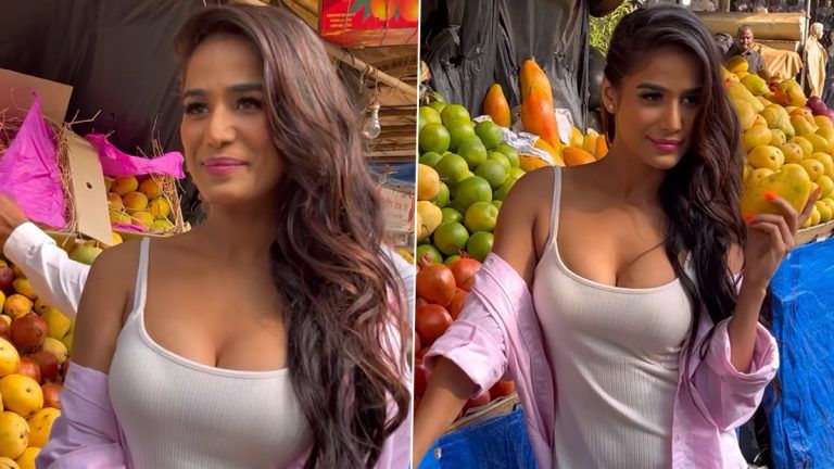 Poonam Pandey Video: খোলামেলা পোশাকে ফলের বাজারে, চরম কটাক্ষের মুখে পুনম পান্ডে