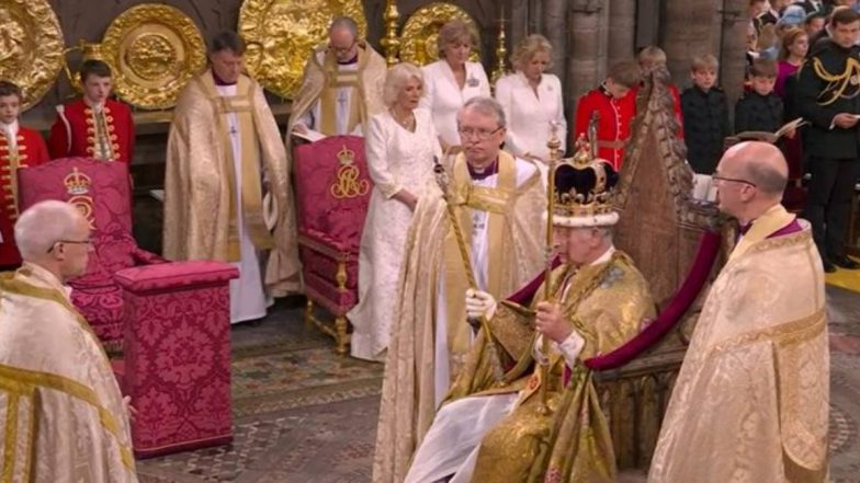 King Charles III Crowned: উঠল মুকুট, চার্লস থ্রি-র রাজ্যাভিষেক