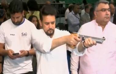 Anurag Thakur: দিল্লির শুটিং রেঞ্জে প্রশিক্ষণে মত্ত কেন্দ্রীয় ক্রীড়ামন্ত্রী অনুরাগ ঠাকুর, ভিডিয়ো শুনুন এশিয়ান গেমস ও কুস্তিগীরদের বিক্ষোভ নিয়ে তাঁর বক্তব্য