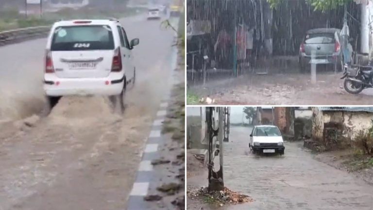 Ahmedabad Waterlogging: আমেদাবাদের রাস্তায় হাজির নদী, মোদী গড় জলে থৈ থৈ, দেখুন ভিডিয়ো