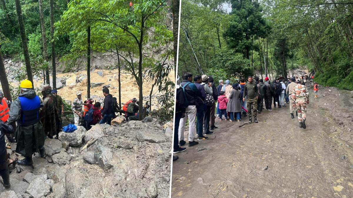 Sikkim Road collapse: ভারী বর্ষণের জেরে ধস নামল উত্তর সিকিমে , আটকে থাকা পর্যটকদের উদ্ধারে সিকিম পুলিশ