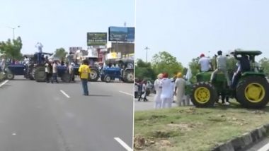 Farmers Block Road in Haryana Videos: হরিয়ানায় বিক্ষোভ কৃষকদের, চলল রাস্তা অবরোধ