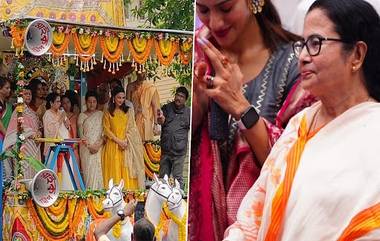 Rath Yatra 2023: রথে মুখ্যমন্ত্রীর সঙ্গে হাজির মিমি, নুসরতরা, 'তারার' মেলা