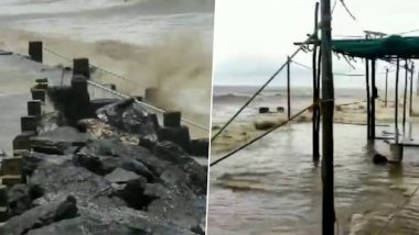 Cyclone Biparjoy: ভালসাডে আছড়ে পড়ছে বিশালাকৃতির ঢেউ, ঘূর্ণিঝড়ের ভয়ে সরানো হল ১ লক্ষ মানুষকে