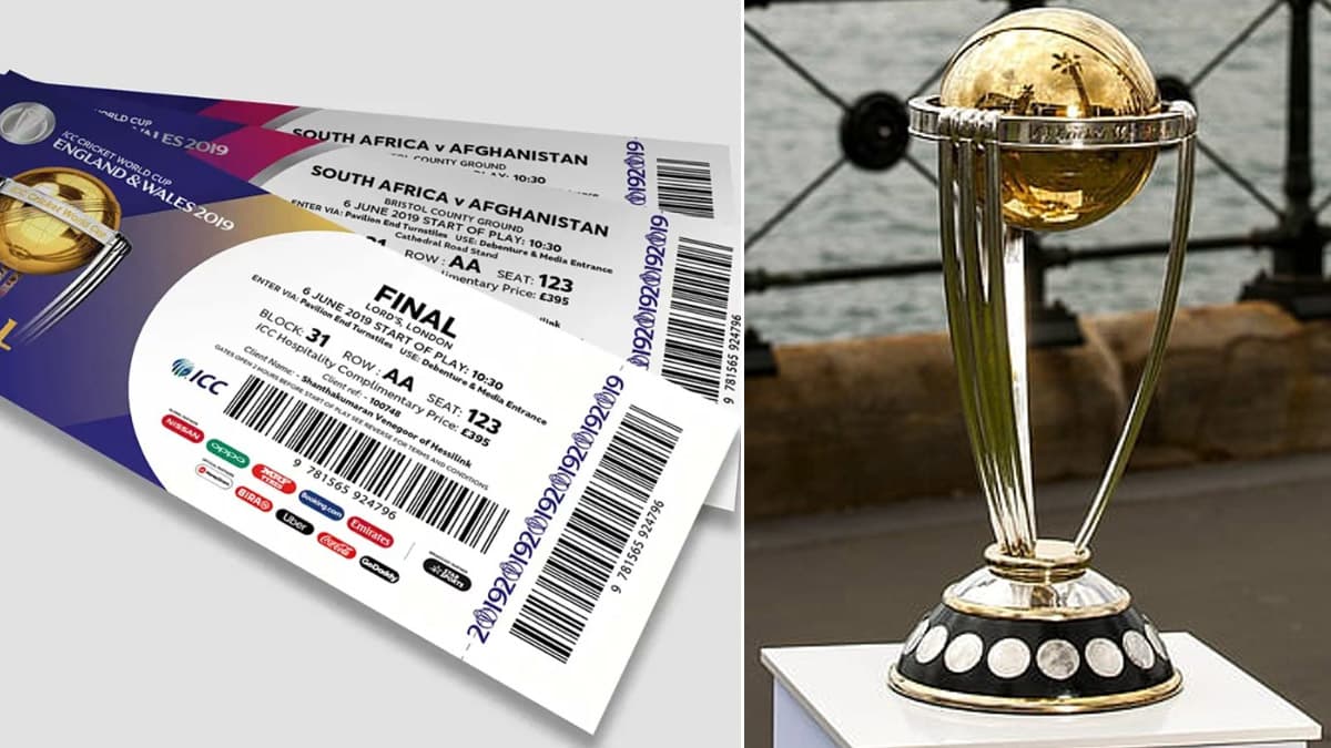 ICC ODI World Cup Tickets 2023: BookMyShow-তে পাওয়া যাবে বিশ্বকাপের টিকিট; জানুন কেনার পদ্ধতি ICC ODI World Cup Tickets 2023: BookMyShow-তে পাওয়া যাবে বিশ্বকাপের টিকিট; জানুন কেনার পদ্ধতি