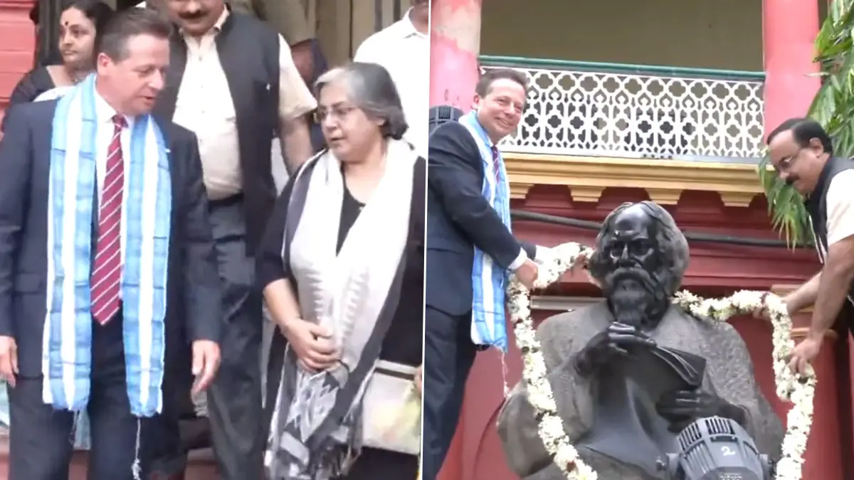 United Kingdom's International Trade Minister Visit Jorasanko Thakurbari: দুদিনের কলকাতা সফরে এসে জোড়াসাঁকো ঠাকুরবাড়ি পরিদর্শনে ব্রিটিশ বাণিজ্যমন্ত্রী, দেখুন ভিডিয়ো