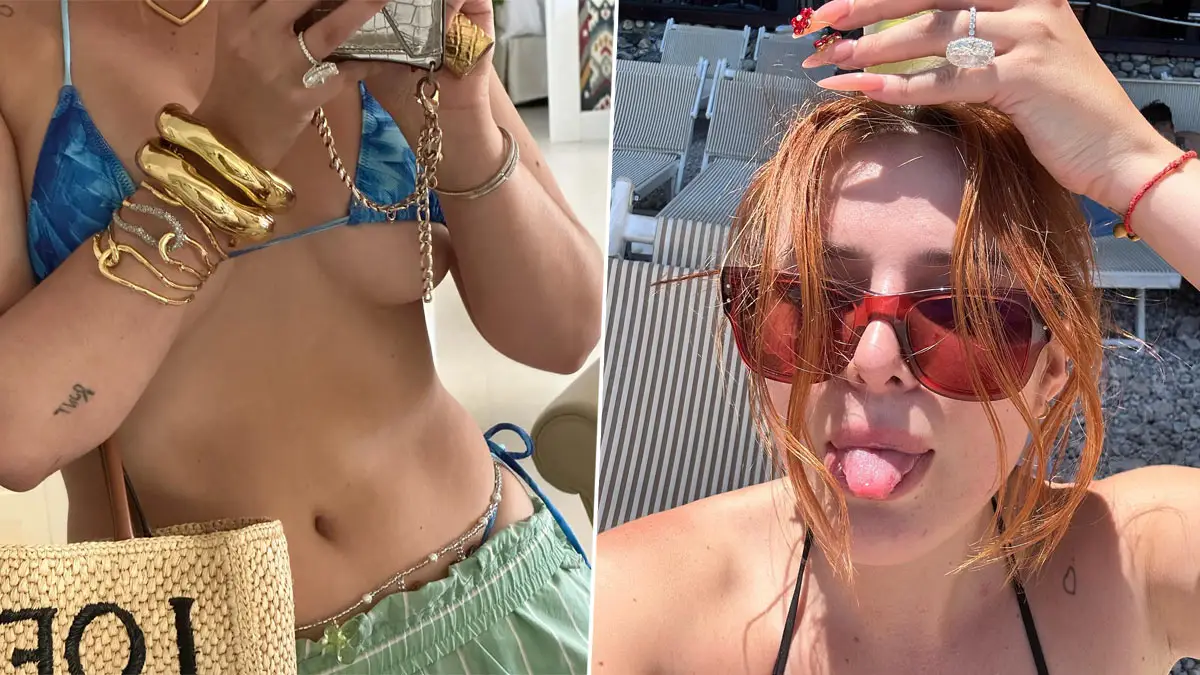 Bella Thorne Hot Pictures : নীল বিকিনিতে বেলাকে দেখে বিষ্মিত নেটিজেনরা