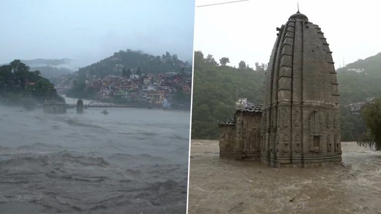 Panchvaktra Temple In Mandi: বিয়াস নদীতে বন্যার জেরে জলের তলায় মান্ডির পঞ্চবক্ত মন্দির, ভয়াবহ জলস্রোতের ভিডিয়ো