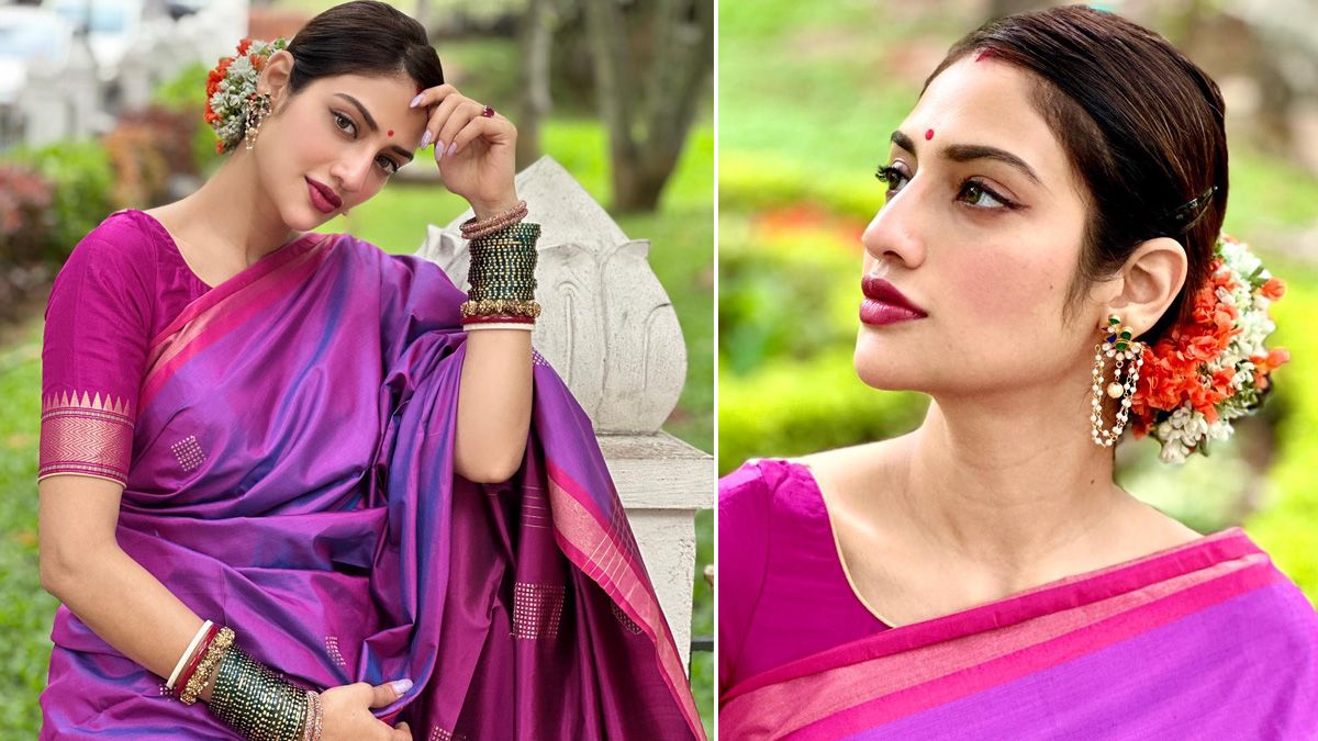 Nusrat Jahan Saree Look : দক্ষিণী সাজে নুসরত, তবে কি টলি পাড়া ছেড়ে এবার দক্ষিণে পাড়ি?