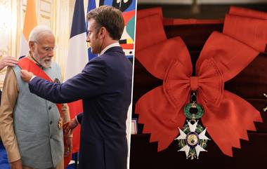 PM Modi Conferred 'Grand Cross of the Legion of Honour' Award: প্রথম ভারতীয় প্রধানমন্ত্রী হিসাবে ফরাসী সর্বোচ্চ নাগরিক সম্মান, ‘গ্র্যান্ড ক্রস অব দ্য লিজিয়ন অব অনার’-এ ভূষিত হলেন প্রধানমন্ত্রী মোদী (দেখুন সেই ছবি)