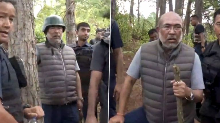 Manipur CM Biren Singh: পরিস্থিতি খতিয়ে দেখতে বিষ্ণুপুর-চূড়াচন্দ্রপুরের পাহাড়ে পরিদর্শন মণিপুরের মুখ্যমন্ত্রী বীরেন সিং-এর, দেখুন ভিডিয়ো