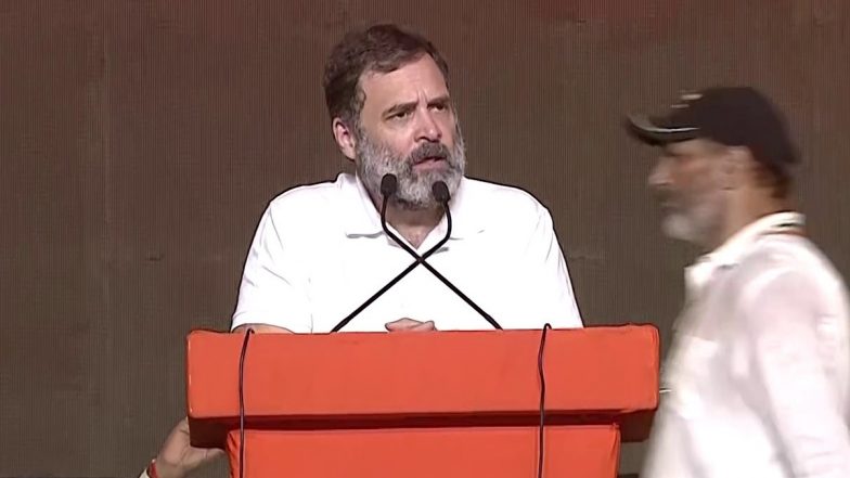 Rahul Gandhi Attack BRS: তেলাঙ্গানার জনসভা থেকে ভারত রাষ্ট্রীয় সমিতিকে তীব্র আক্রমণ রাহুল গান্ধীর, দেখুন জনজোয়ারের ভিডিয়ো