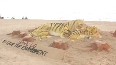 International Tiger Day 2023: বিশ্ব বাঘ দিবসে পুরীর সমুদ্র সৈকতে ১৫ ফুটের বাঘ তৈরি করলেন শিল্পী সুদর্শন পট্টনায়ক (দেখুন সেই ছবি)