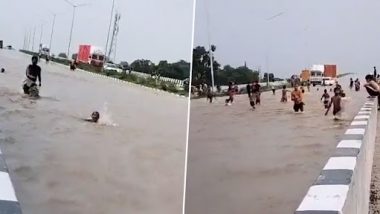 Rain Fury In Uttar Pradesh: এক নাগাড়ে বৃষ্টি, জলে ডুবল জাতীয় সড়ক দেখুন