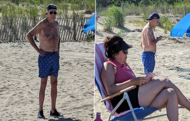 Shirtless Joe Biden on US Beach Photos: খালি গায়ে হাফ প্যান্টে জো বাইডেন, সমুদ্র সৈকতে মার্কিন প্রেসিডেন্ট