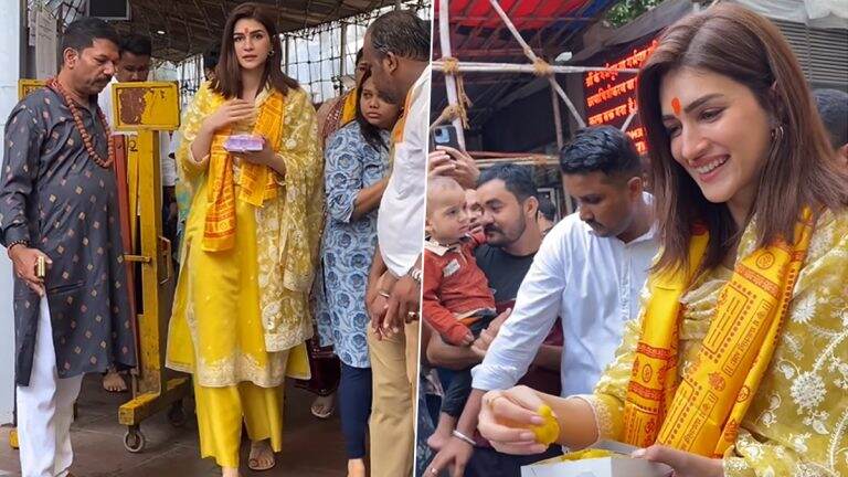 Kriti Sanon at Siddhivinayak Temple: কৃতির ঝুলিতে জাতীয় পুরস্কার, সিদ্ধিবিনায়ক মন্দিরে পুজো নায়িকার