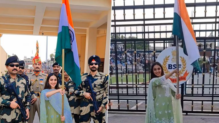 Kiara Advani at Wagah Border: স্বাধীনতা দিবসের আগেই ওয়াঘা সীমান্তে জাতীয় পতাকা হাতে কিয়ারা, ভিডিয়োতে মন ভরল নেটিজেনের