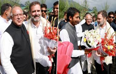 Rahul Gandhi In Sonmarg: সোনমার্গে রাহুল গান্ধীকে স্বাগত জানাতে জনজোয়ার, দেখুন ছবি