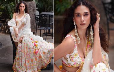 Aditi Rao Hydari: সাদা ফ্লোরাল লেহেঙ্গাতে মোহময়ী অদিতি