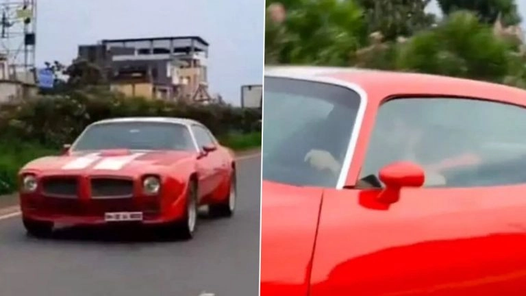 MS Dhoni With Vintage Car: রাঁচিতে 'ভিনটেজ রেড পন্টিয়াক' গাড়িতে দেখা গেল মাহিকে, দেখুন ভিডিও