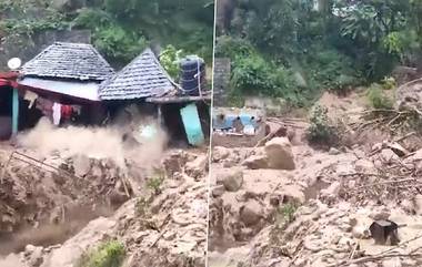 Himachal Pradesh Rain Fury: হিমাচল প্রদেশে এক নাগাড়ে বৃষ্টি, তাসের ঘরের মত ভাঙছে বাড়ি, দেখুন